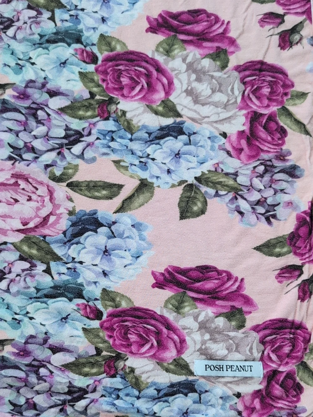 POSH PEANUT REVERSIBLE PATOO Floral Baby Blanket